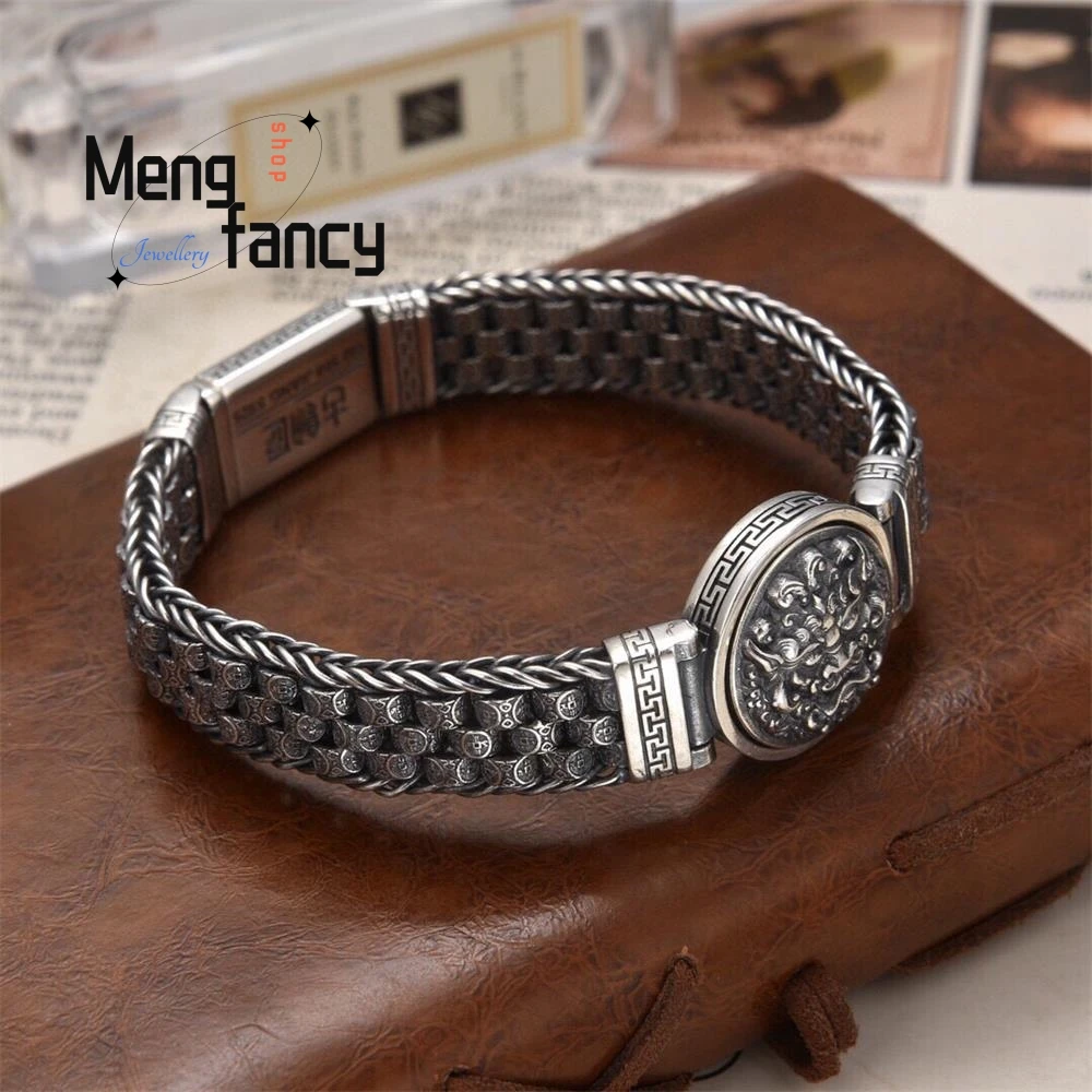 New Personality Retro Do Old Pixiu Rotating Bracelet Exquisite Handicraft High-grade Luxury Quality Fashion Jewelry Holiday Gift