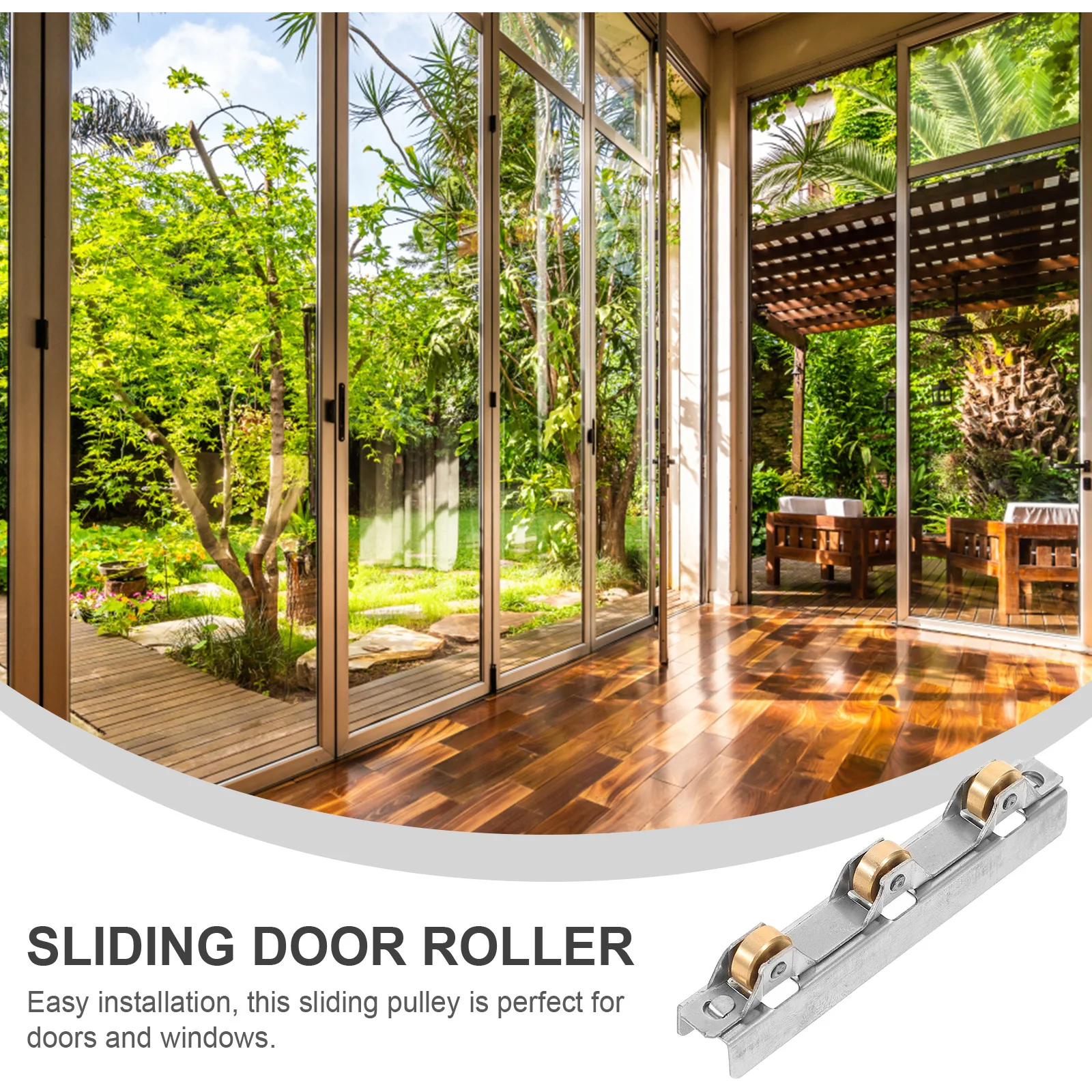 

Durable Glass Door Pulley Roller Easy Install Sliding Patio Door Accessories Metal Wheel Bearing Replacement Part