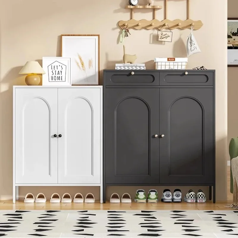Zapatero creativo para el hogar, almacenamiento blanco, Zapatero de lujo multifunción resistente, adornos de Sapateira estéticos verticales, decoración del hogar