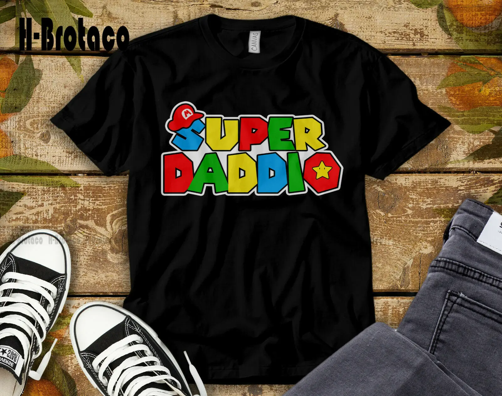 Super Daddio Super Father'S Day Unisex Adult T-Shirt Kid Tee Mens T Shirts Cotton Cotton Outdoor Simple Vintag Casual Tee Shirts