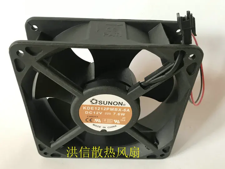 SUNON KDE1212PMBX-6A DC 12V 7.6W 120x120x38mm Ventilador de refrigeración de 2 cables 120MM