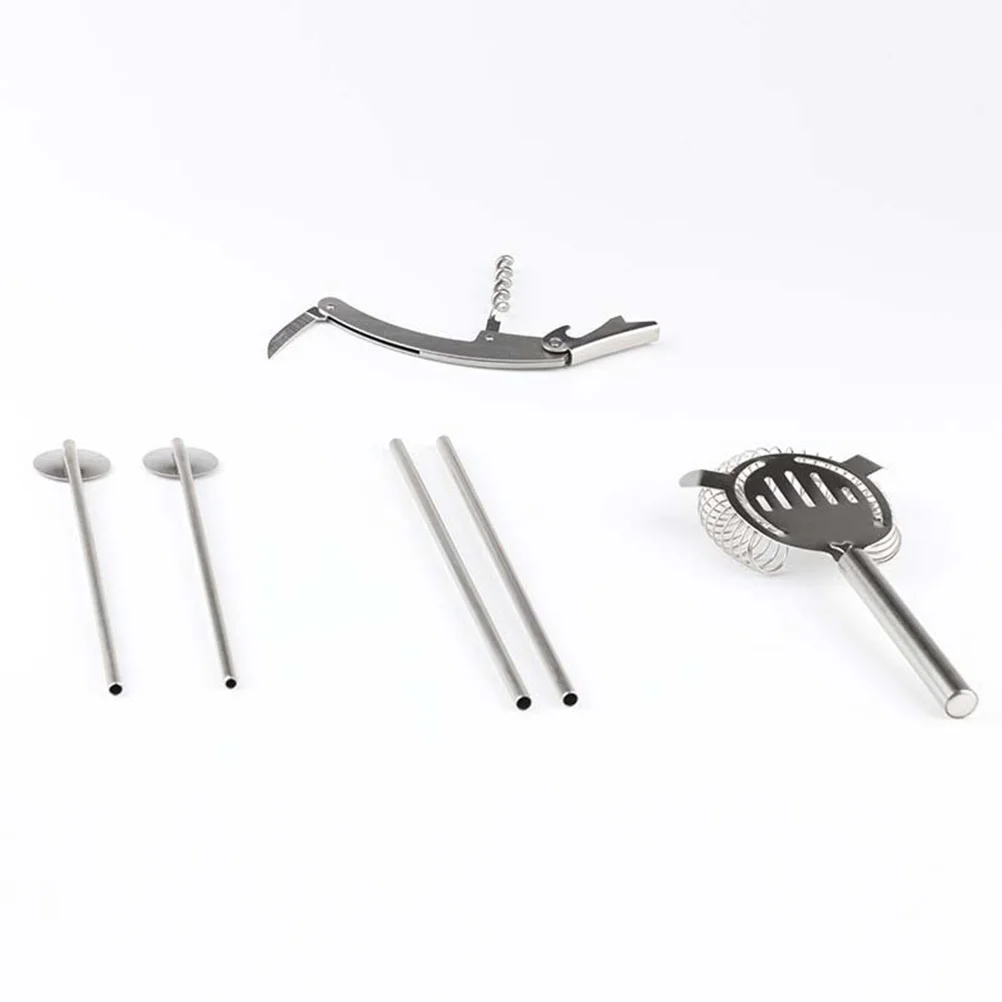 

Cocktail Making Kit with Alcohol Bartending Set Cocktails Shaker Mix Mixology Wooden