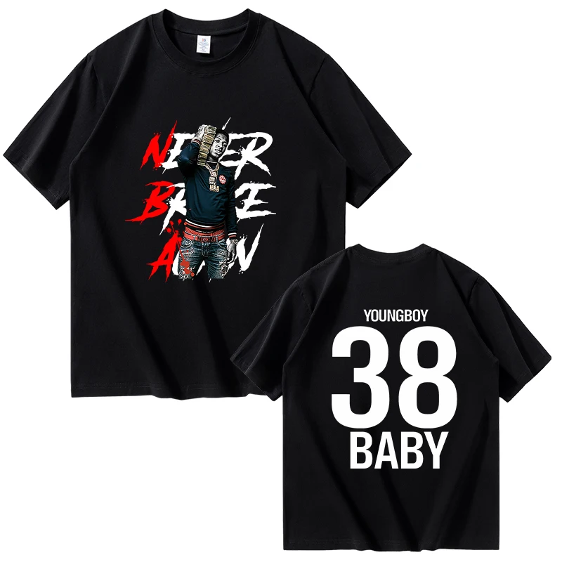 New Youngboy 38 Baby T-shirts Men Fashion Never Broke Again Cotton T Shirt Women Casual Harajuku Streetwear Tee Tops Camiseta