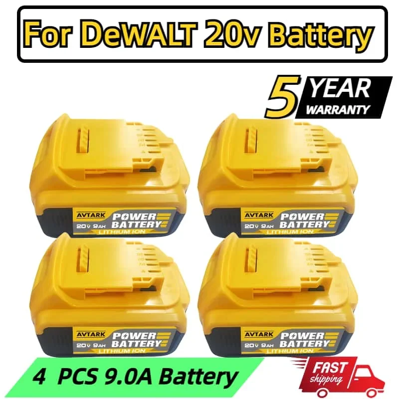 

For DeWalt DCB203 9Ah 20V Li ion Battery Replacement 18v 20Volt Max Lithium Ion Batteries DCB206 DCB205 DCB204 DCB200Power Tools