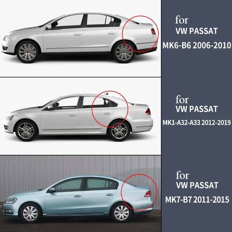 Per VW Passat 2006-accessori in acciaio inox striscia luminosa deflettori del vento visiere parapioggia visiera porta Vent Shades Ventvisor