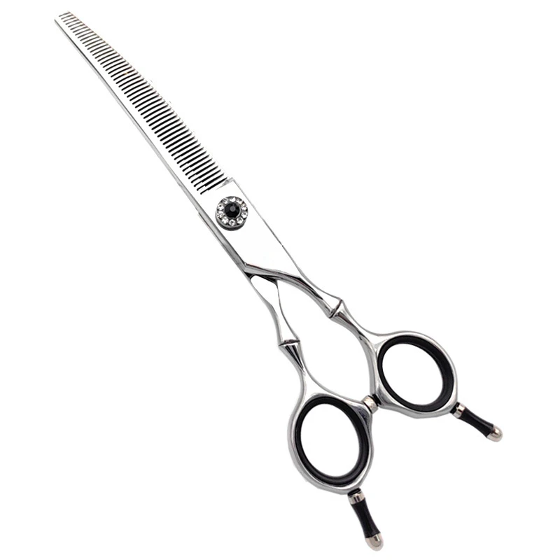 Professional pet beauty scissors slotted large screw imported vg10 material 7.0 7.5 8.0 comprehensive direct shear