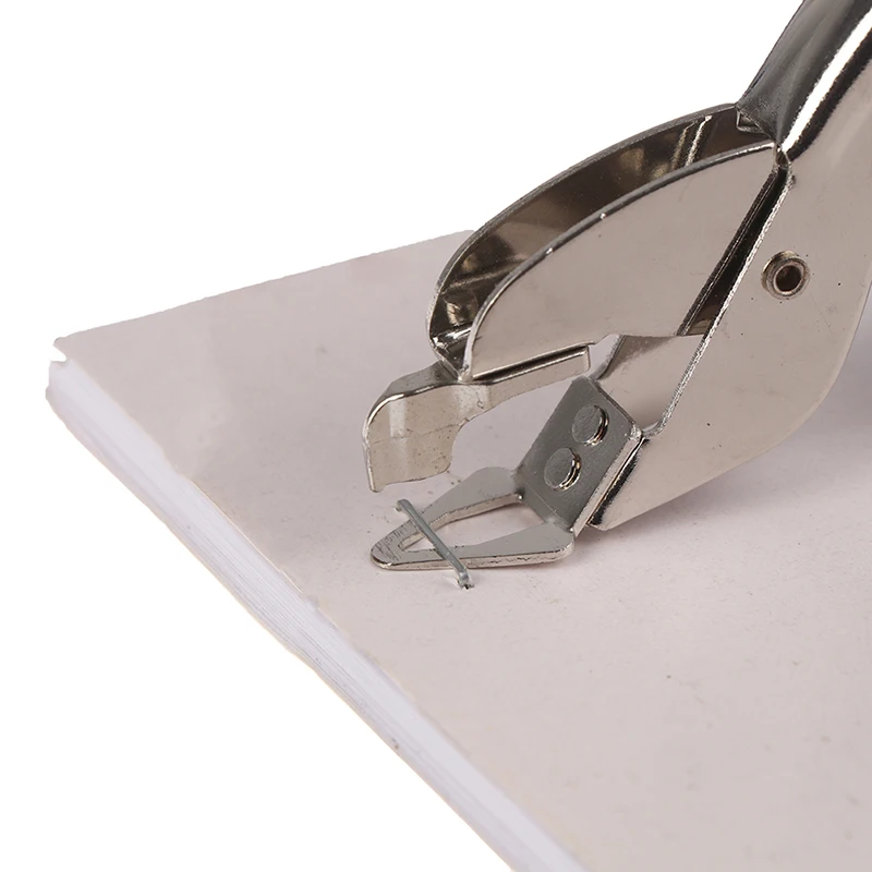 Mini grapadora extractora de mano duradera, herramienta de encuadernación, resistente, duradera, cómoda, removedor de grapas de Metal