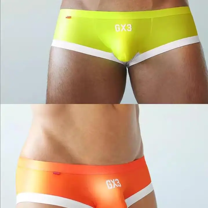 

Удобные мужские трусы-боксеры Neon GX3 с очень низкой талией U-образной формы, дышащее молодежное нижнее белье из полиэстера