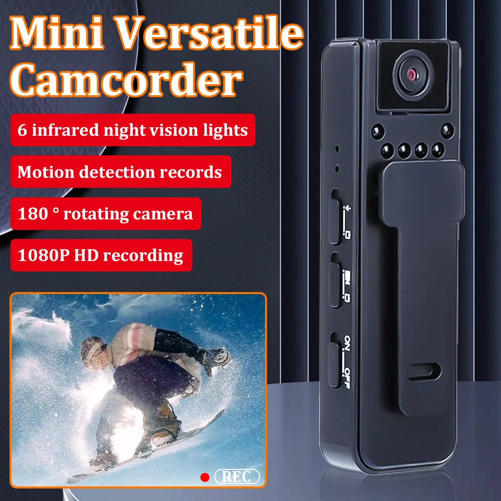 4K HD 1080P Video Recorder Security Camera Night Vision Body Worn Camera Digital Mini Camera Portable DV Camcorder