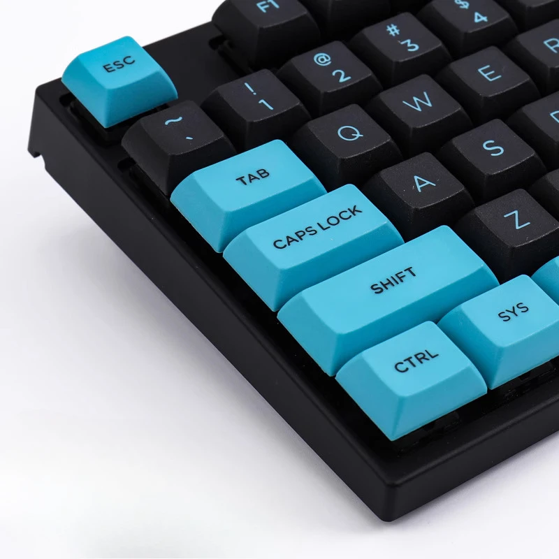 Miami Blue XDA Pulse PBT Keycap, Flat Ball Cap Two-color Molding Process 87 104 75 68 98