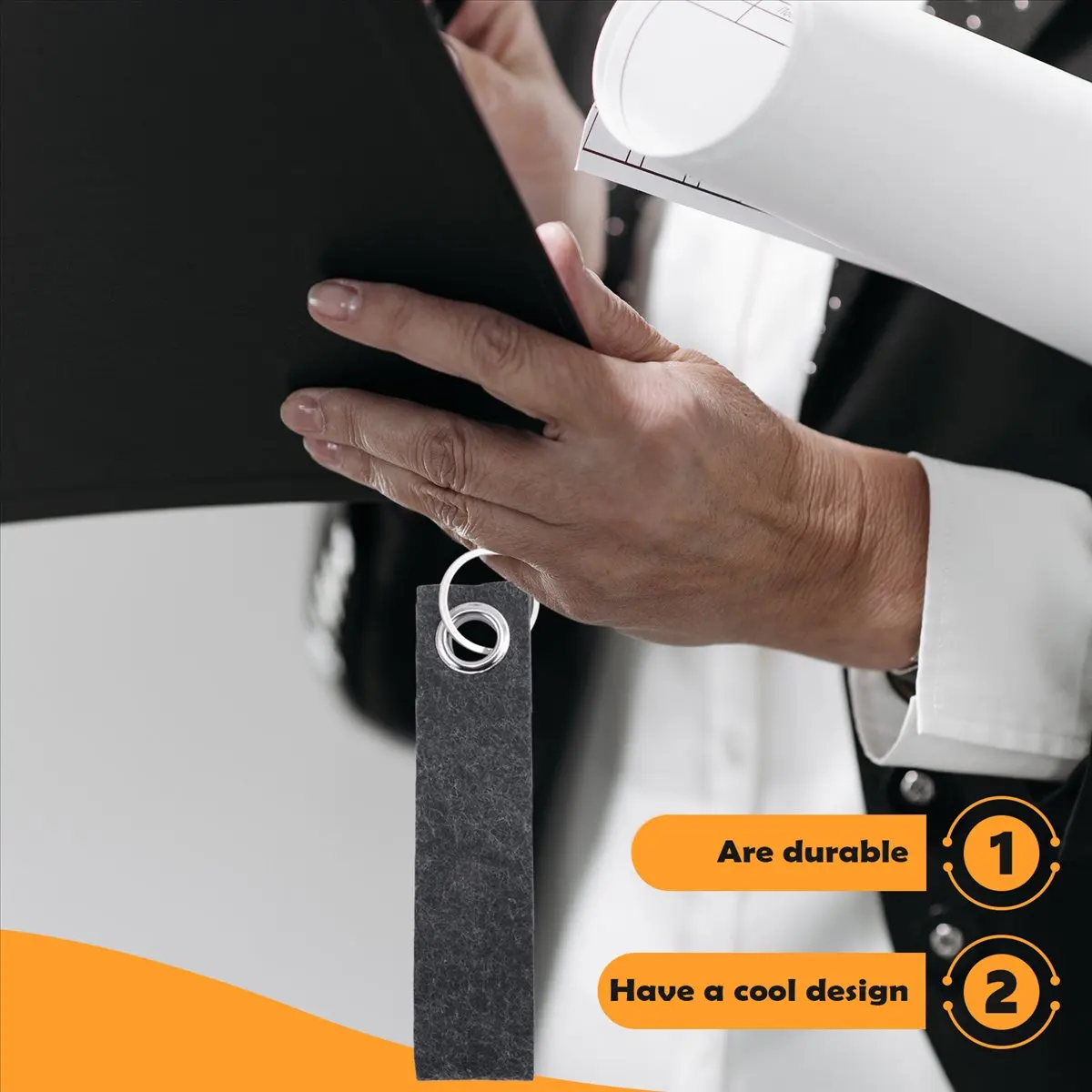 【~ NEW A89Z】Felt Key Chain, 20 Felt Key Rings with Stainless Steel Ring, Personalised Key Chain, DIY Decoration, Craft Key Chain