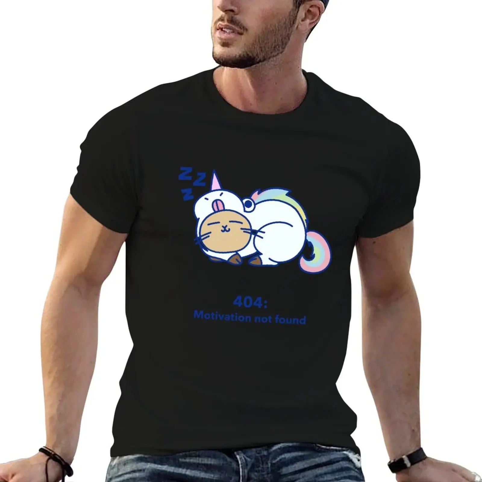 

404: Motivation not found (Kitten) T-Shirt new edition man t shirt Men's t shirts