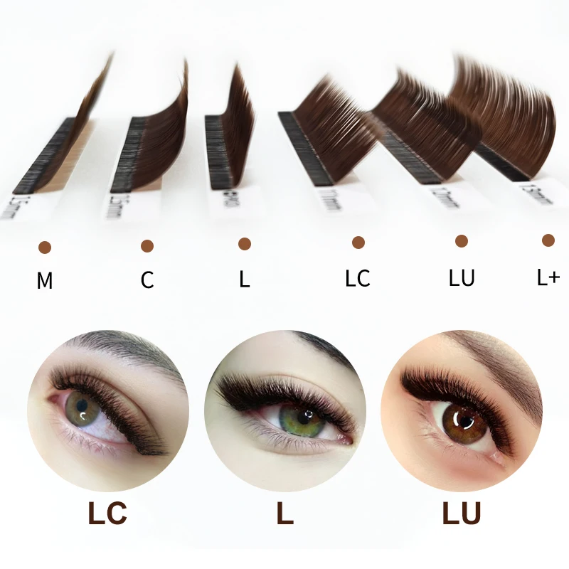 Dark Brown Individual Eyelash Extension Premium Eyelashes Mix Length Mink Lashes Professional Lash Extension