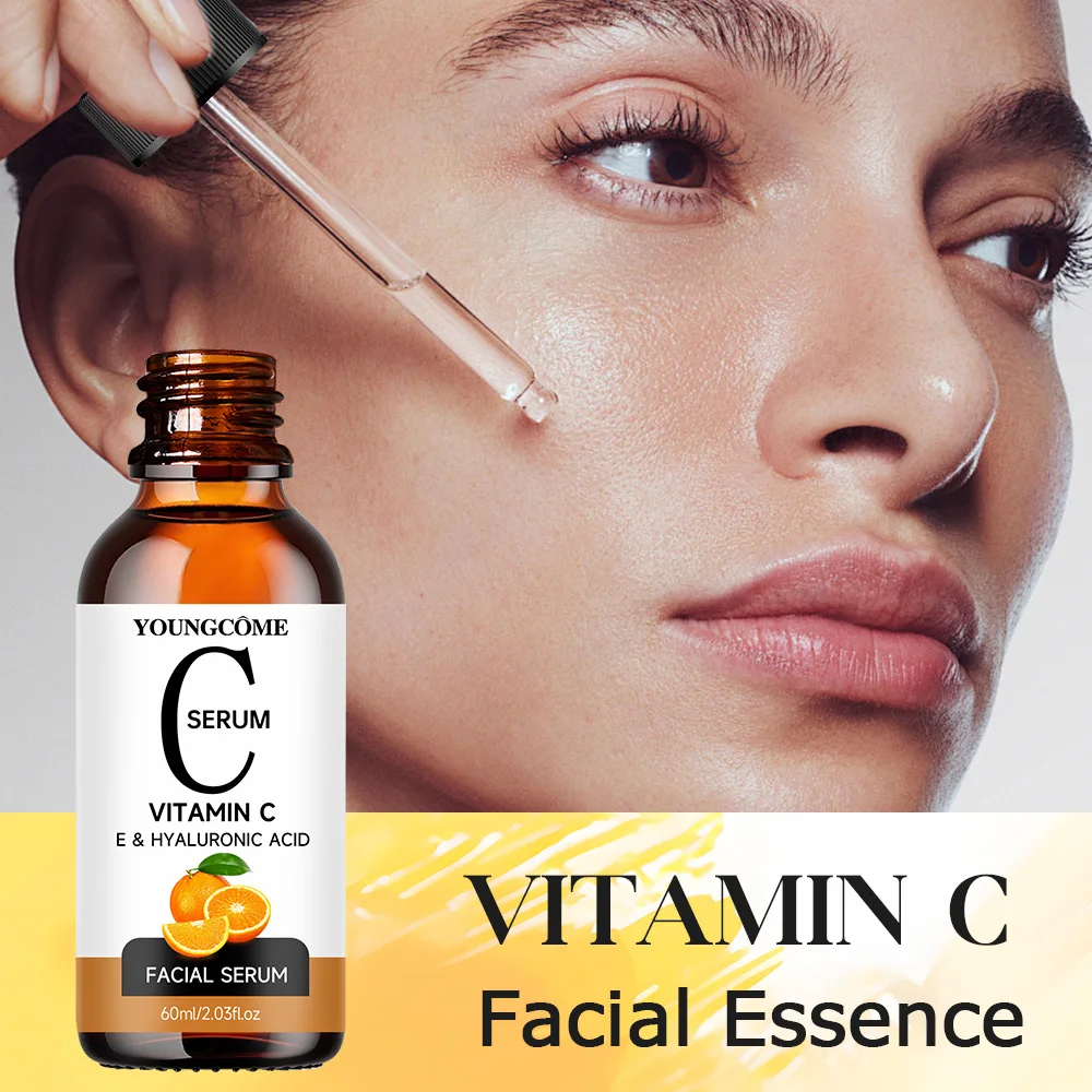 Youngcome vitamina c removedor de rugas rosto soro levantamento endurecimento desbotamento linhas finas essência clareamento iluminar nutrir cuidados 