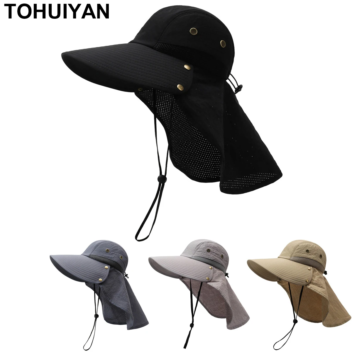 2026 Wide Brim Bucket Hat for Men Summer Quick Drying Mesh Fisherman Cap Outdoor Sun Protection Hiking Hat Women Bob Beach Hats