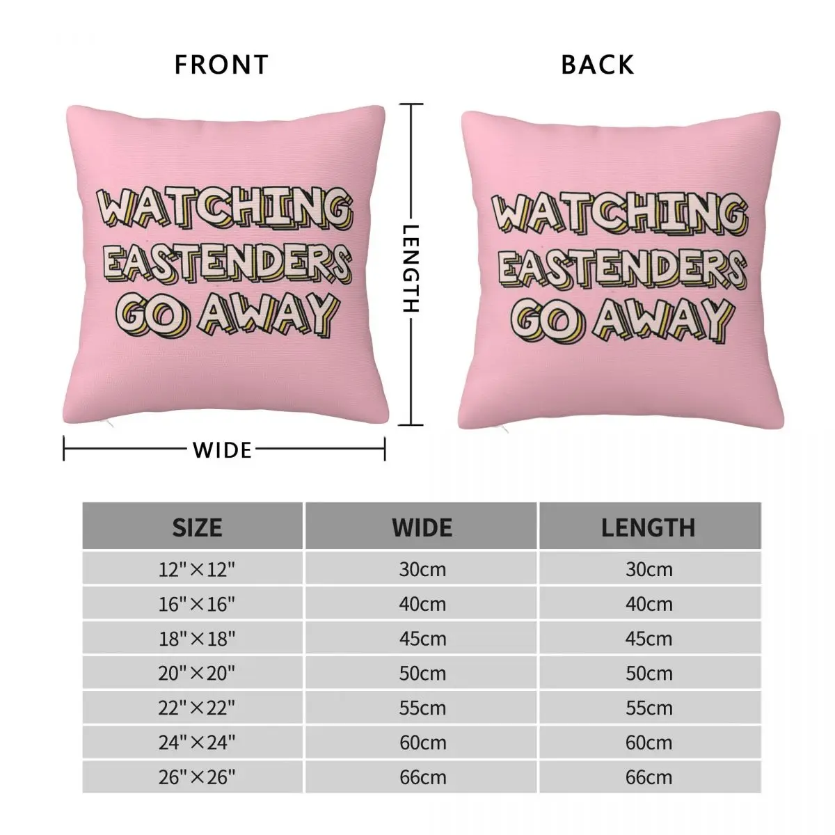 Watching Eastenders Go Away Square Pillowcase Polyester Linen Velvet Pattern Zip Decorative Pillow Case Bed Cushion Cover