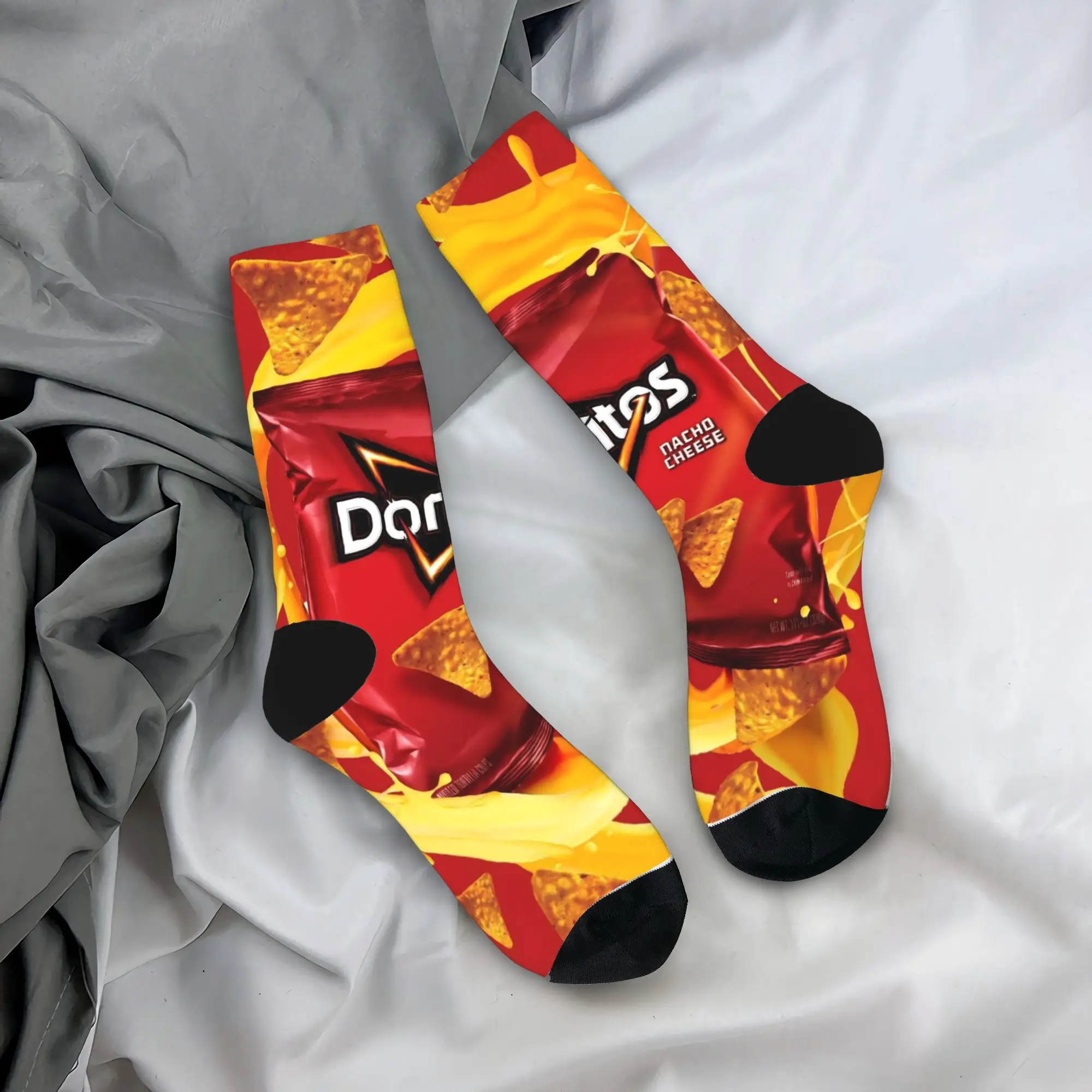 Calcetines de moda con diseño de Doritos Tortilla Chips, calcetines de invierno antideslizantes para mujer y hombre, calcetines cálidos y suaves con estampado para escalada
