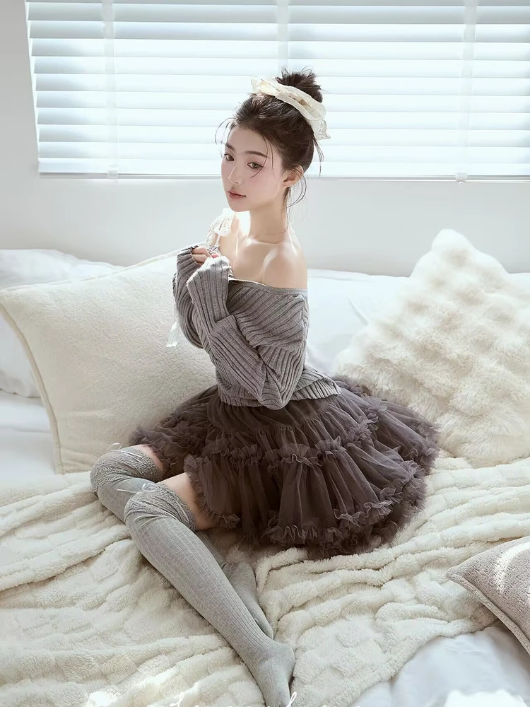 

2026 New Ballet Girl Pure Desire Korean Style Home Photography Clothing High-End Oxygene Feelings Stage Costume Women's Fashion