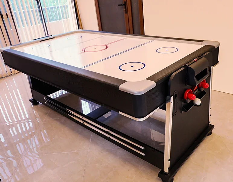 Modern Multi Jogo Bilhar Mesa de Bilhar, Air Hockey Table, Tennis Table e Dinning Table, Venda quente, 4 em 1