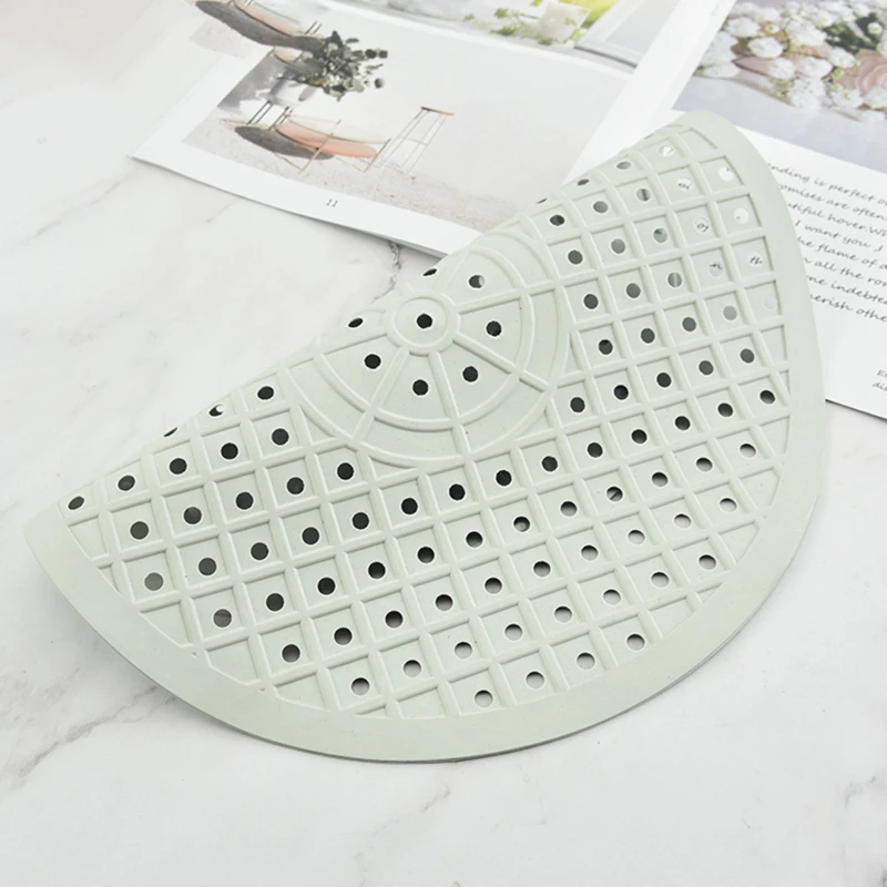 Quick Drain Kitchen Table Anti Slip Soft Rubber Sink Mat Drying Dishes Heat Insulation Protector Multifunctional Bathroom Home