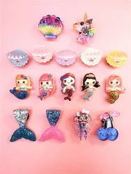 Lovely Cartoon Mermaid Octopus Shoe Charms Decorations Shoes Ornaments Garden Clog Shoes Accessories Diy Buckle Decor Kids Gifts