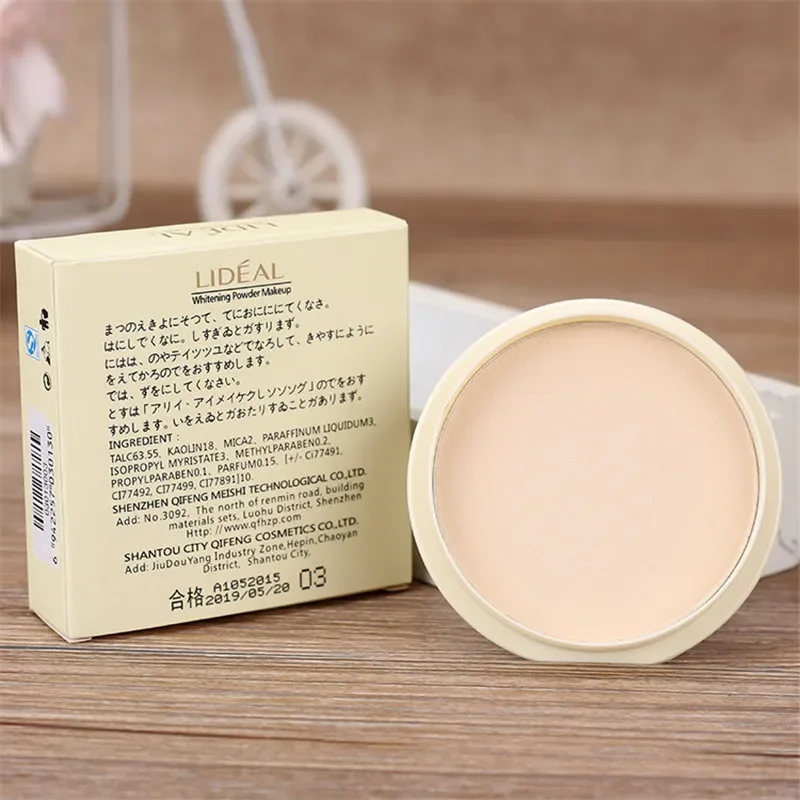 Make Up Long Lasting Face Powder Foundation Waterproof Whitening Skin Finish Transparent Pressed Powder