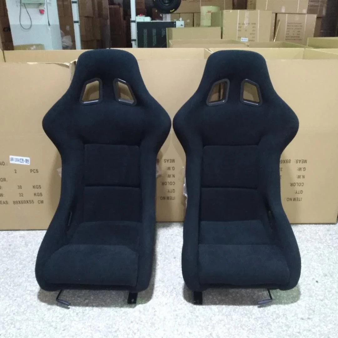 JBR1021 Universal Sport Car Racing Seat Comfortable Black Suede Bucket Seat Accessories SIM Universal