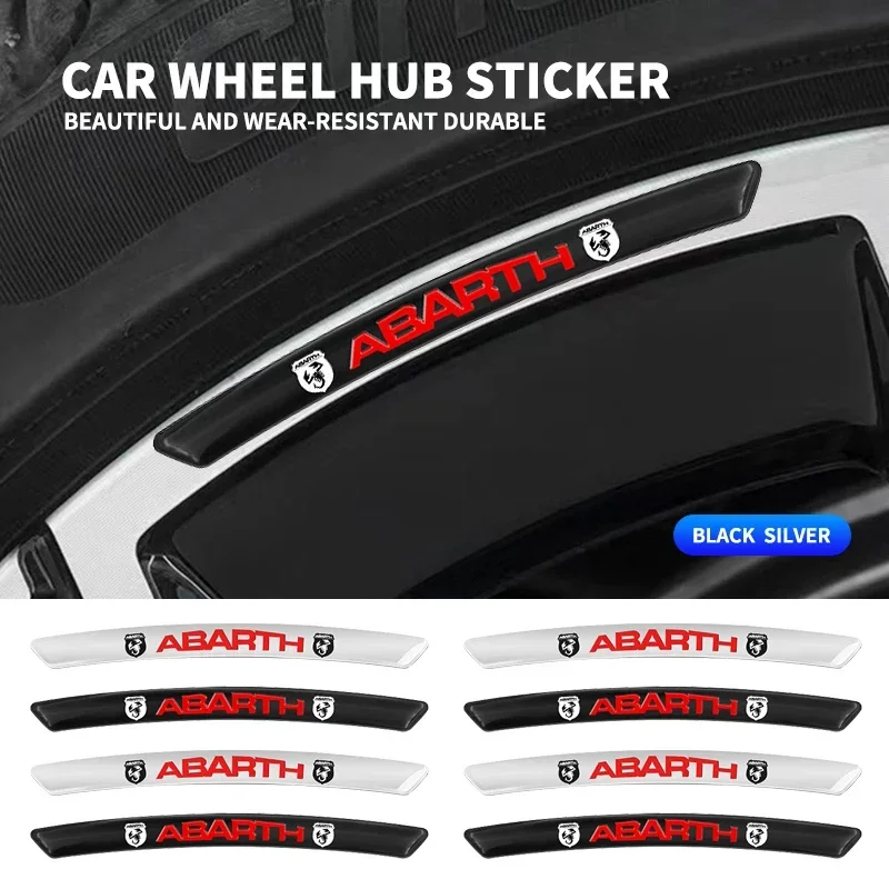 

Набор из 4 декоративных наклеек на колесные диски для Fiat ABARTH 124 125 130 131 500 595 Esseesse 695 Punto Scorpion