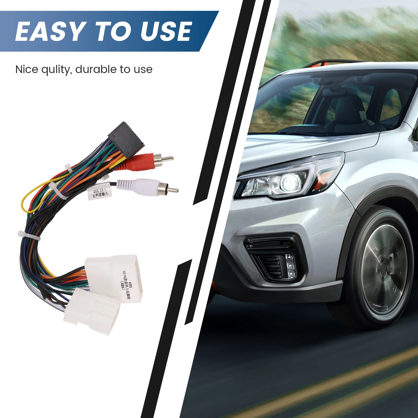 

Car 16Pin Wiring Harness Adapter Canbus Box Decoder Android Radio Power Cable For Subaru Forester 2012-2015