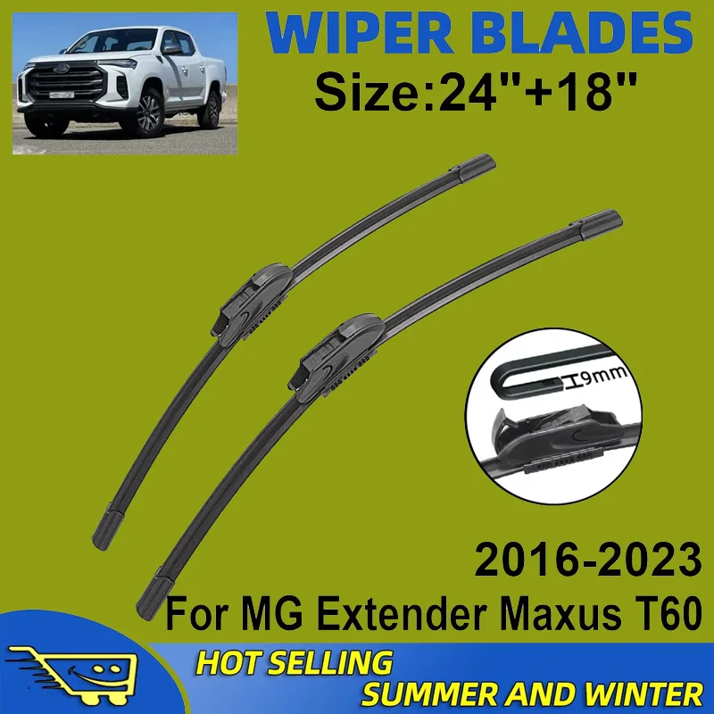 

2PCS Wiper Blades Set Kit For MG Extender Maxus T60 2016-2023 Front Windshield Brushes Windscreen Window Accessories