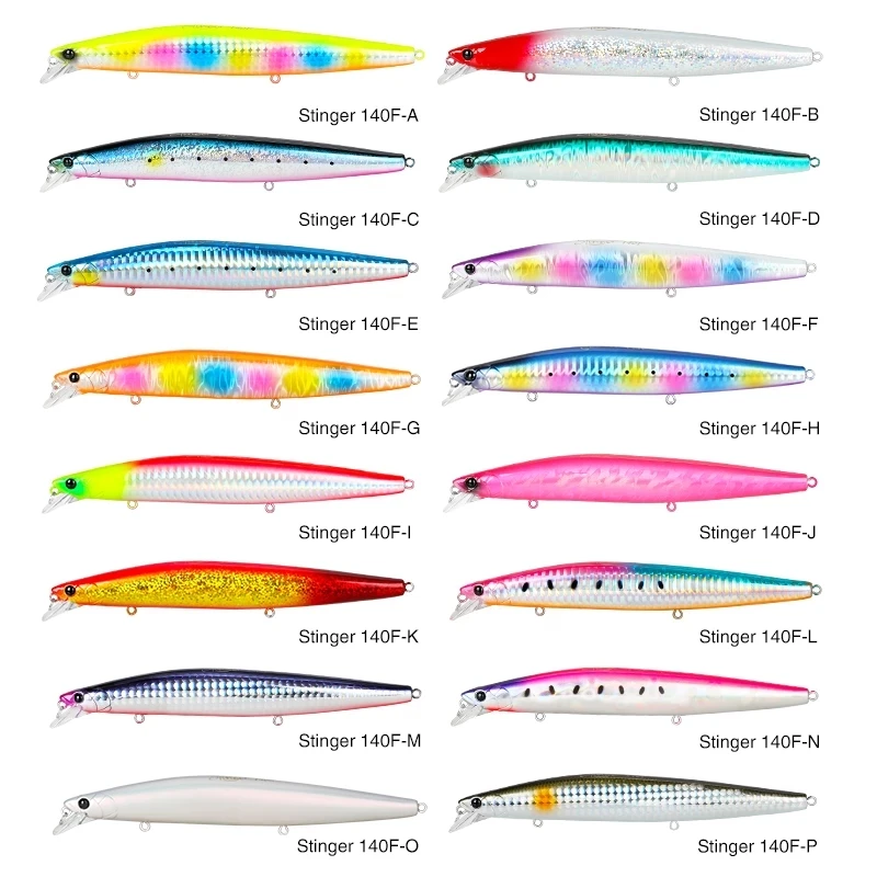 TSURINOYA 2PCS Ultra-long Casting Floating Minnow STINGER 140mm 24g Artificial Large Hard Bait Tungsten Weight Sea Fishing Lure