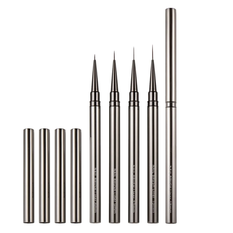 

Y1UF кисти для дизайна ногтей, 5 шт., кисть для дизайна ногтей для длинных линий, УФ-гель-лак, кисть для дизайна ногтей, ручки