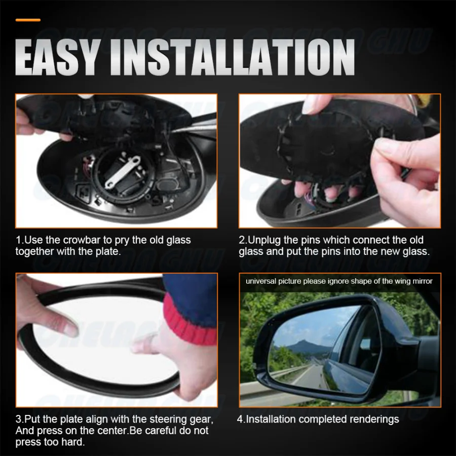 Car Mirror Glass For VW Polo 9N2 2002 2003 2004 2005 6Q0857521 6Q0857522 Heated Wing Side Mirror Glass Car accessories - Image 5