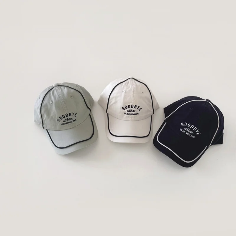 

Children's Baseball Caps Spring Summer Toddlers Kids Quick-drying Hat Letter Embroidery Baby Boys Girls Sun Protection Hats
