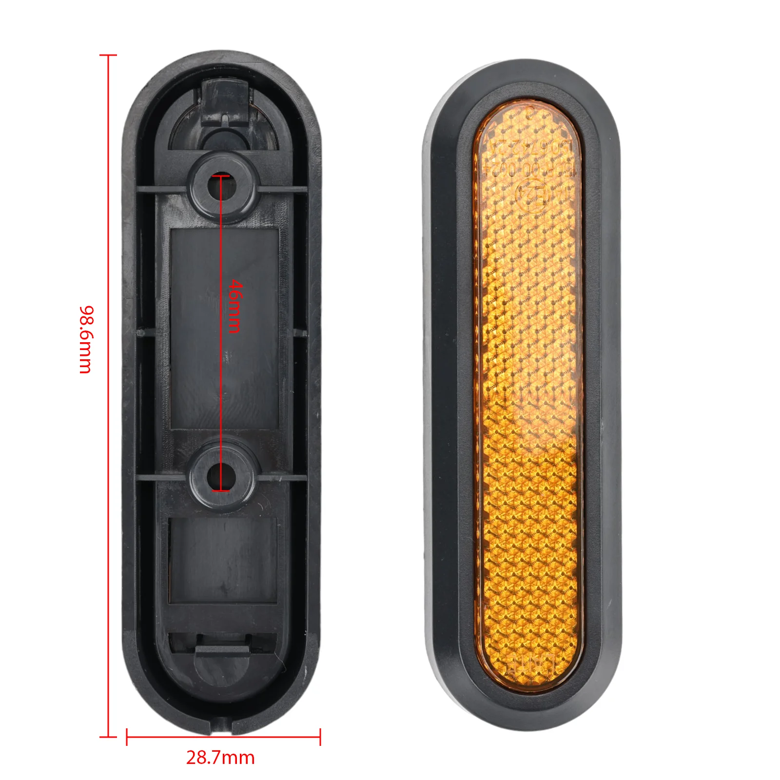 Reflective Shell For Xiaomi Electric Scooter 4 Rear Wheel Safety Decorative Cover With Screws Yellow Warning Light Parts