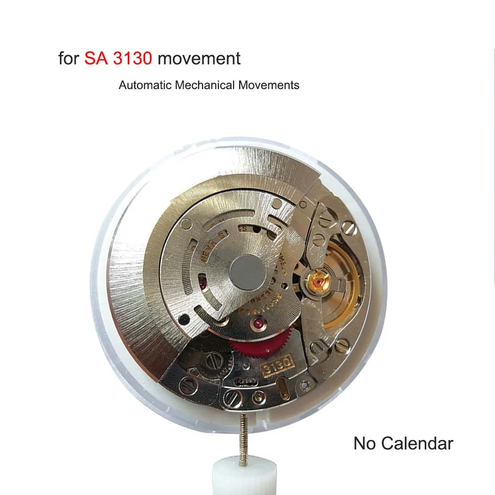 Parti di riparazione del movimento dell'orologio di ricambio per movimenti meccanici automatici SA 3130 senza calendario