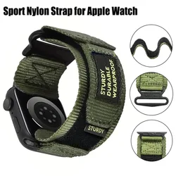 Sport Nylon Loop Strap for Apple Watch Band 49mm 45mm 44mm 42mm Outdoor Breathabl Bracelet for IWatch 9 8 7 41mm Ultra SE 6 40mm