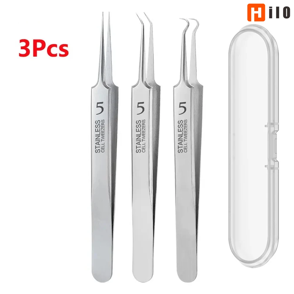 

German Ultra-fine No. 5 Cell Blackhead Pimples Clip Beauty Salon Tweezers Special Scraping & Closing Artifact Acne Needle Tool