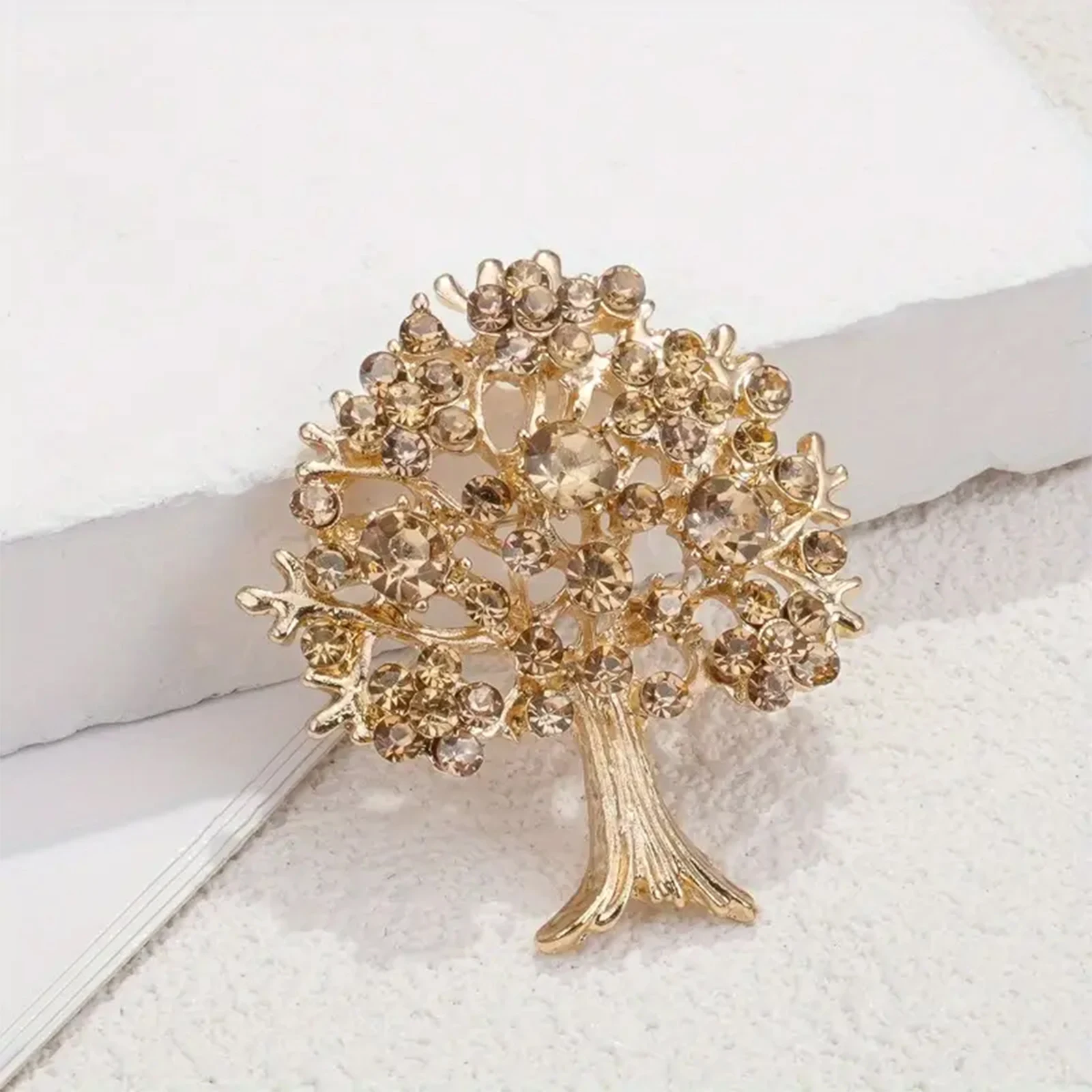 بروش شجرة الحياة الأنيق لتطابق الملابس والولائم والحفلات والهدايا وإكسسوارات البدلة #4