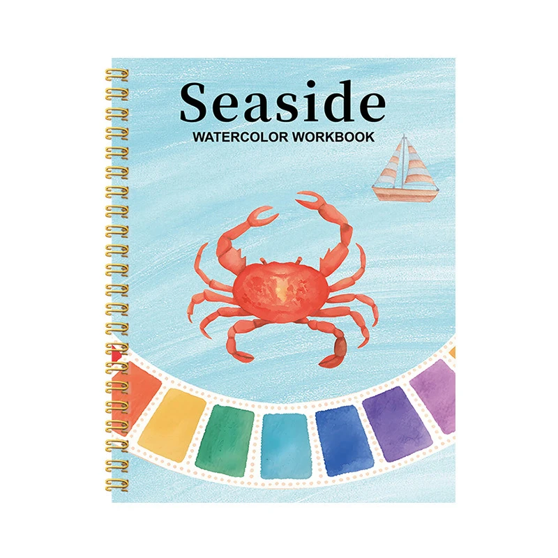 

1pc 2025 Friendly Painting Kit Watercolor Workbooks Coloring Book Beginner Easy Nature Scenes Paint Set Art Crafts