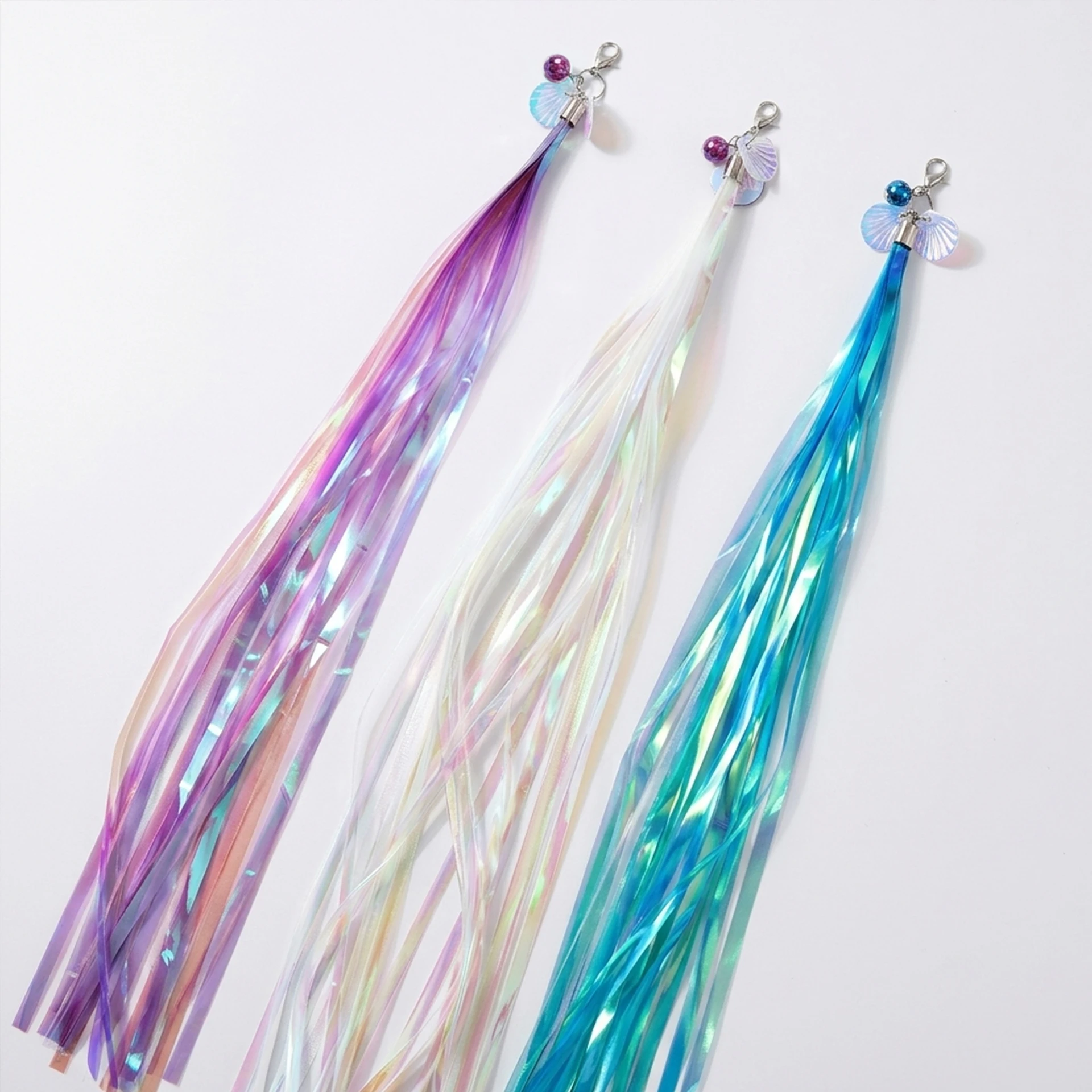 Fancy Cat Teasing Stick Interactive Cat Teaser Wand with Bell Sequins Tassel Kitten Play Toy Random Color Retractable Pole