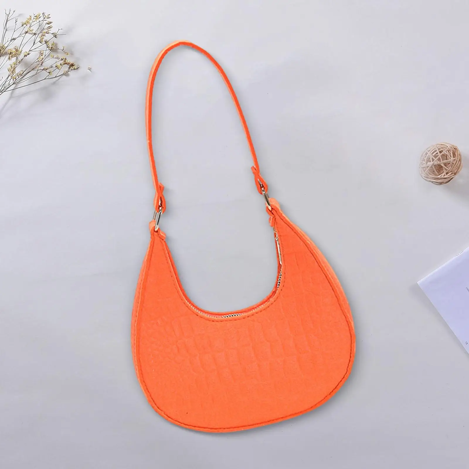 Women Underarm Bag with Zipper Satchel Lady Soft Elegant Shoulder Bag Tote Bag Handbag for Summer Outdoor Work Spring Travel