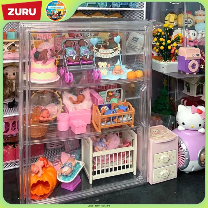 Collectible Zuru 5 Surprise Mini Happy Birthday Blind Box Set Sweet Cradle Miniature Dollhouse Premium Birthday Hobby Gift