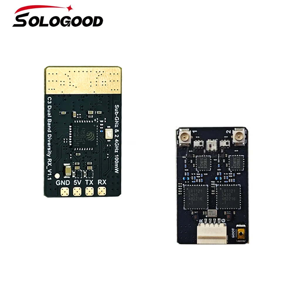 SoloGood Gemini 915MHz/2.4GHz XR3 Dual-Band-Diversity-Empfänger ELRS 100mW mit ESP32C3 LR1121 für FPV RC Langstreckendrohnen – Detail 5