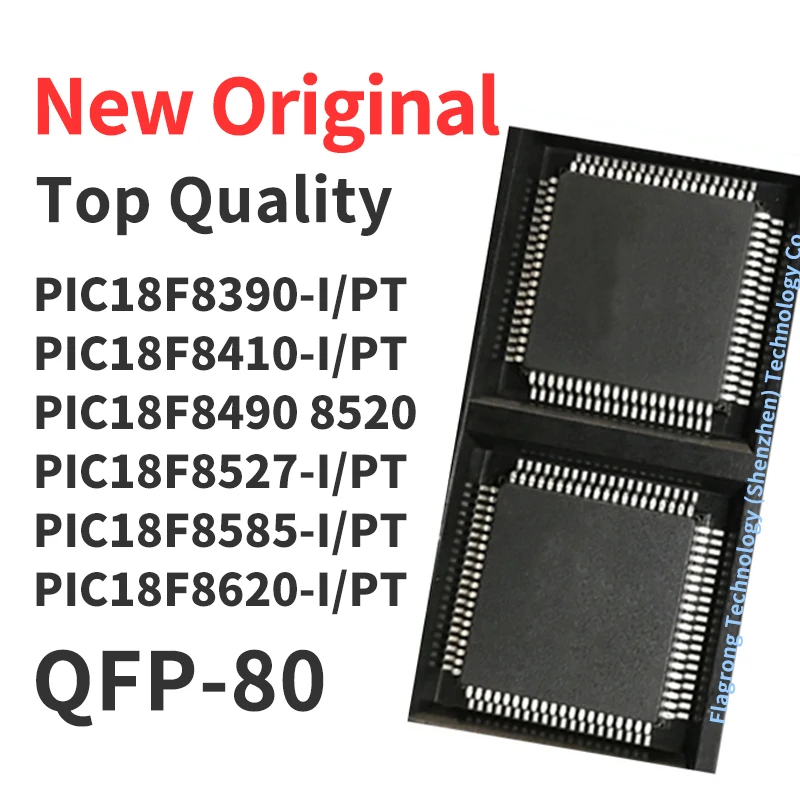 (1 Pcs) PIC18F8390 PIC18F8410 PIC18F8490 PIC18F8520 PIC18F8527 PIC18F8585 PIC18F8620 -I/PT QFP-80 Chip IC New Original