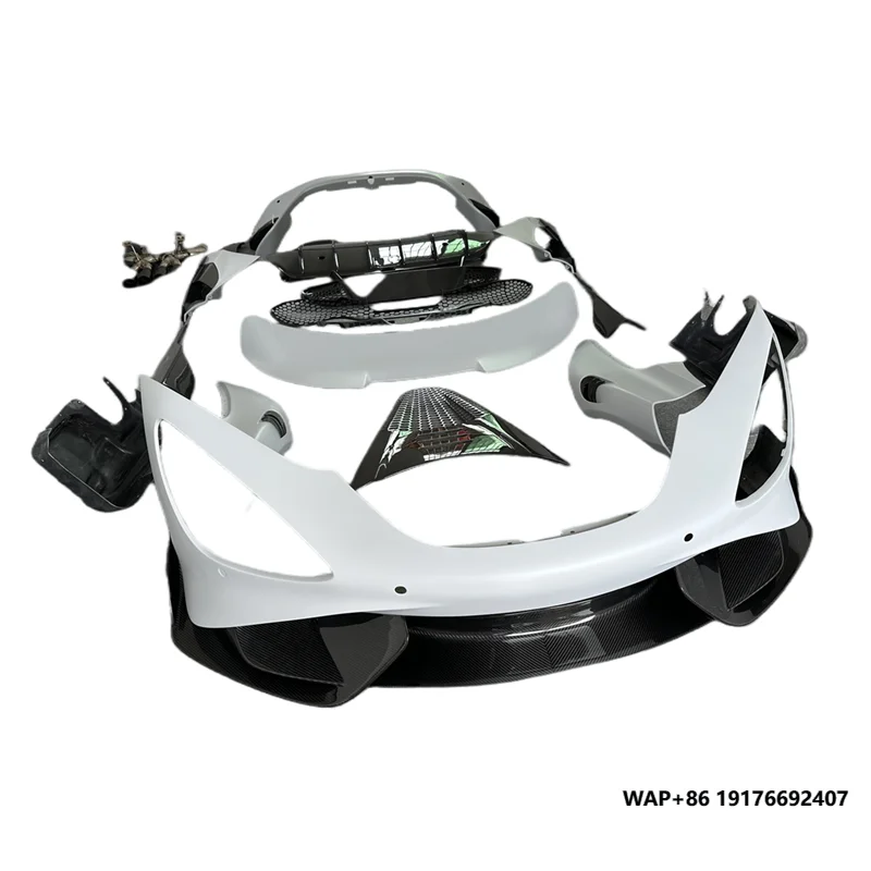 For Mclaren 720s Upgrade to 765LT Bumper Side Skirts Hood and Exhaust forMclaren 720s Body Kit Car Bumper