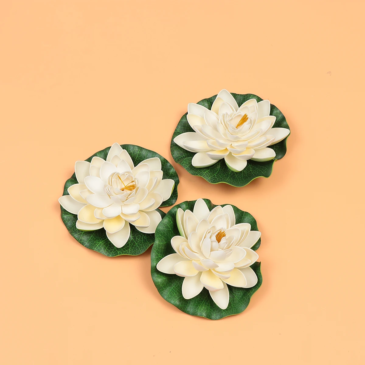

Artificial Lotus Set Floating Leaves Flowers Decoration for Pond Pool Home Garden Party Simulated Plant Eco Friendly Water Lily