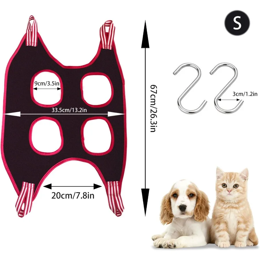Dog Grooming Hammock Harness Pet Hammock for Grooming with 2 S Hooks Dog Sling Harness for CatsDogs Teeth Cleaning Shower il Cl
