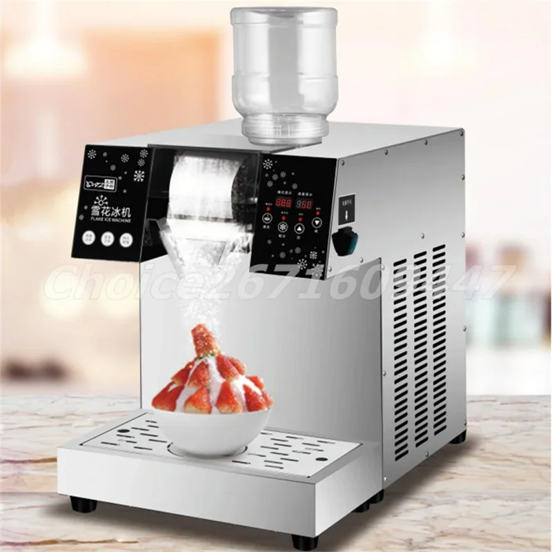 

Full Automatic Milk Juice Ice Cream Making Machine Touchscreen Water Cooling 250kg/Day Ice Crusher Snow Flake Ice Shaver Machine