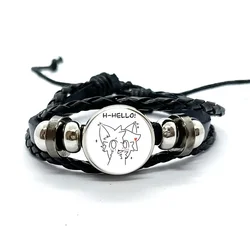 Boykisser Cat Meme  Leather Bracelets Creative Kawaii Fun Pink Silly Cats Funny Multilayer Braided Bracelet Bangles Jewelry Gift